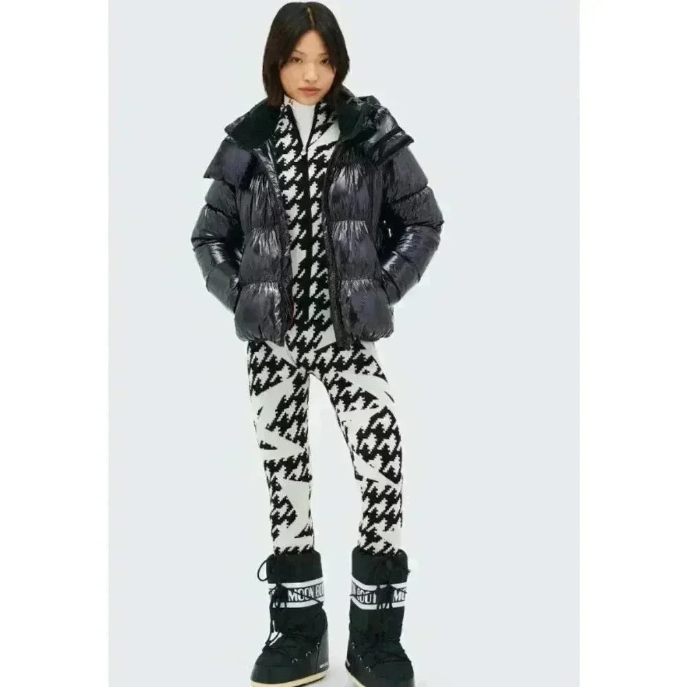 Perfect Moment Metallic January Down Jacket Black Cire NWT NEW! - Picture 2 of 13